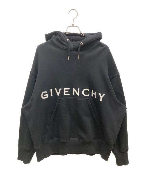 GIVENCHY（ジバンシィ）GIVENCHY (ジバンシィ) 4G刺繍オーバーサイズスウェットパーカー ブラック サイズ:SIZE Mの古着・服飾アイテム