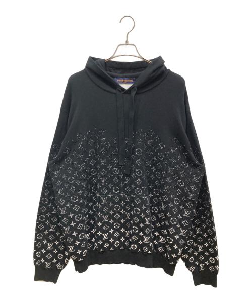LOUIS VUITTON（ルイ ヴィトン）LOUIS VUITTON (ルイ ヴィトン) モノグラムグラディエントコットンフーディ ブラック サイズ:SIZE 4Lの古着・服飾アイテム