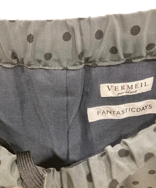 VERMEIL par iena（ヴェルメイユ パー イエナ）VERMEIL par iena (ヴェルメイユ パー イエナ) ドットワイドパンツ グレー サイズ:SIZE 36の古着・服飾アイテム