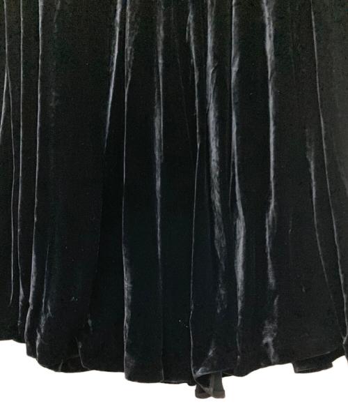 yohji yamamoto+noir（ヨウジヤマモトプリュスノアール）yohji yamamoto+Noir (ヨウジヤマモトプリュスノアール) ベロアラップスカート ブラック サイズ:2の古着・服飾アイテム