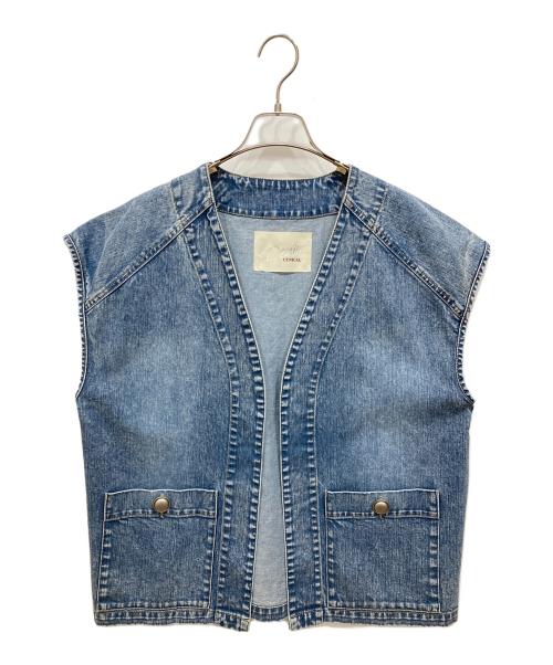 Dessin CYNICAL（デッサンシニカル）Dessin CYNICAL (デッサンシニカル) ストレッチデニムベスト ブルー サイズ:02 未使用品の古着・服飾アイテム