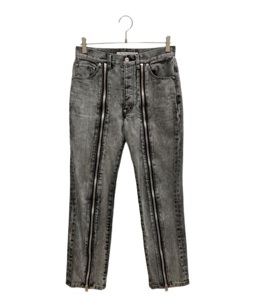 JOHN LAWRENCE SULLIVAN（ジョン ローレンス サリバン）JOHN LAWRENCE SULLIVAN (ジョン ローレンス サリバン) ブリーチデニムジップパンツ グレー サイズ:46の古着・服飾アイテム