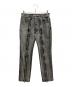 JOHN LAWRENCE SULLIVAN（ジョン ローレンス サリバン）の古着「ブリーチデニムジップパンツ」｜グレー