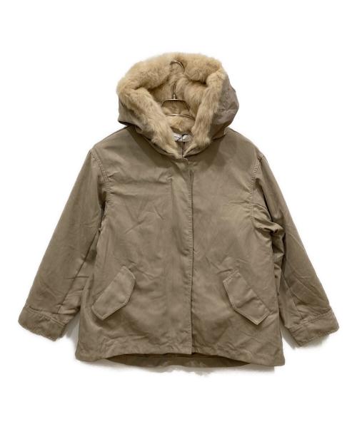 medoc original（メドック オリジナル）medoc original (メドック オリジナル) ファーフーデッドモッズアウター ベージュ サイズ:SIZE M 未使用品の古着・服飾アイテム