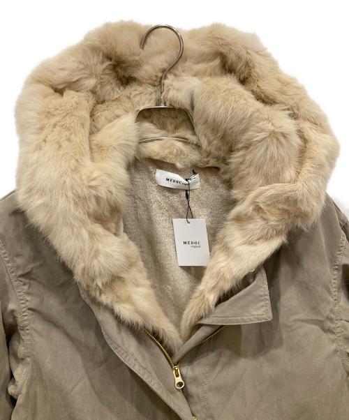medoc original（メドック オリジナル）medoc original (メドック オリジナル) ファーフーデッドモッズアウター ベージュ サイズ:SIZE M 未使用品の古着・服飾アイテム