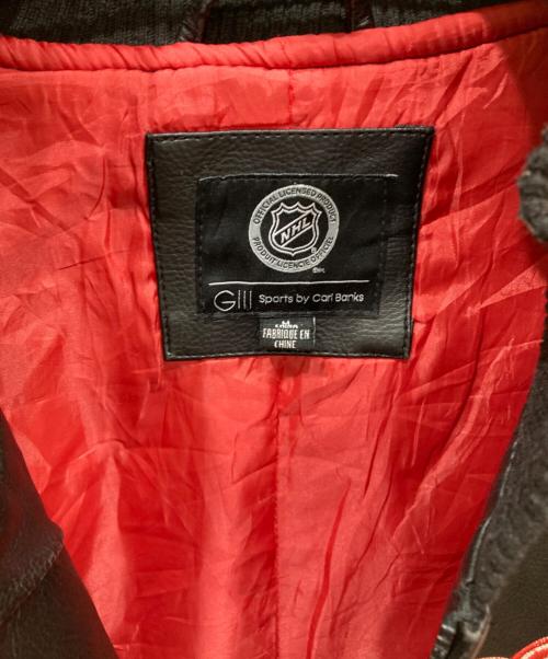 G-III NHL（ジースリー）G-III NHL (ジースリー) デトロイトレザースタジャン レッド×ブラック サイズ:SIZE Mの古着・服飾アイテム
