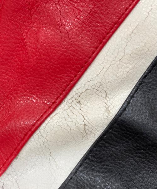 G-III NHL（ジースリー）G-III NHL (ジースリー) デトロイトレザースタジャン レッド×ブラック サイズ:SIZE Mの古着・服飾アイテム