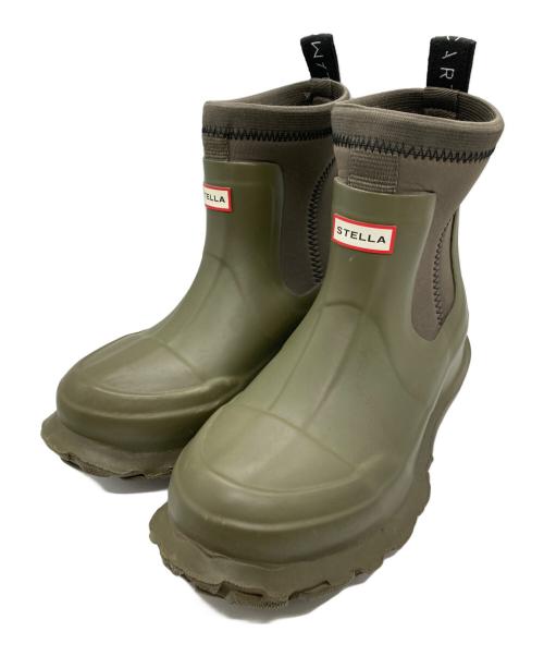 HUNTER（ハンター）HUNTER (ハンター) STELLA McCARTNEY (ステラマッカートニー) ブーツ カーキ サイズ:22の古着・服飾アイテム