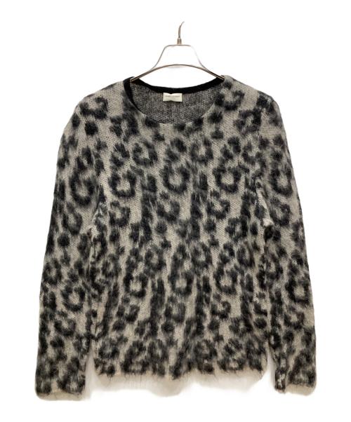 Saint Laurent Paris（サンローランパリ）Saint Laurent Paris (サンローランパリ) モヘア混レオパードニット ベージュ×ブラック サイズ:Sの古着・服飾アイテム