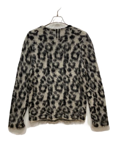 Saint Laurent Paris（サンローランパリ）Saint Laurent Paris (サンローランパリ) モヘア混レオパードニット ベージュ×ブラック サイズ:Sの古着・服飾アイテム