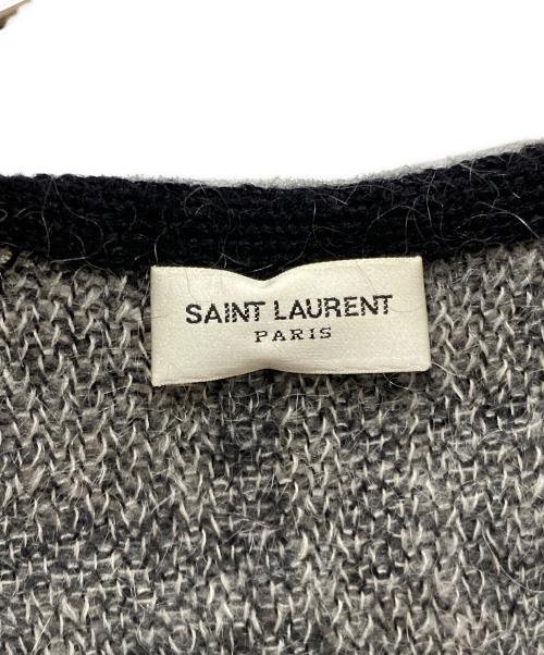 Saint Laurent Paris（サンローランパリ）Saint Laurent Paris (サンローランパリ) モヘア混レオパードニット ベージュ×ブラック サイズ:Sの古着・服飾アイテム