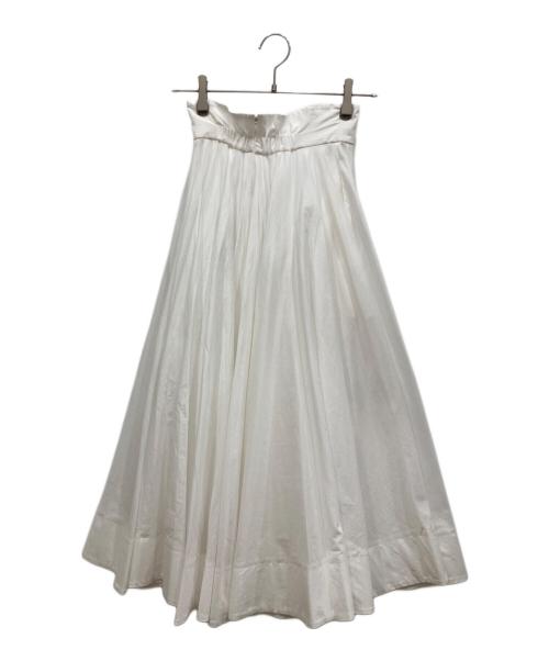 JENNE（ジェンヌ）JENNE (ジェンヌ) クラシカルエアリーフレアスカート ホワイト サイズ:Sの古着・服飾アイテム