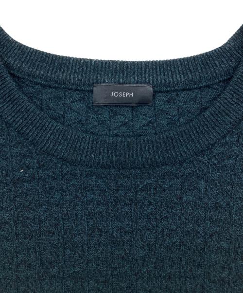 JOSEPH HOMME（ジョゼフ オム）JOSEPH HOMME (ジョゼフ オム) ヴィスコースリンクスクルーネックニット グリーン サイズ:46の古着・服飾アイテム
