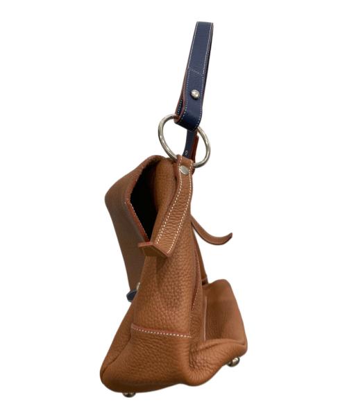 VALERIE SALACROUX（ヴァレリーサラクルー）VALERIE SALACROUX (ヴァレリーサラクルー) 2WAYワンショルダーバッグ ブラウンの古着・服飾アイテム