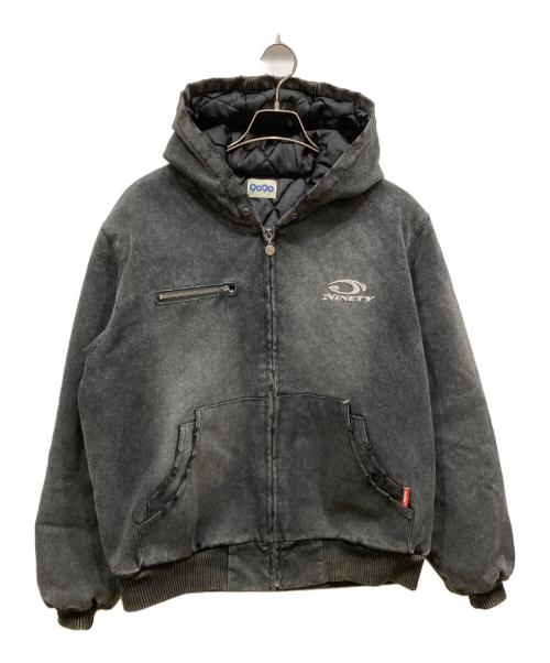 9090（9090）9090 (9090) ダックフーディジャケット グレー サイズ:Lの古着・服飾アイテム