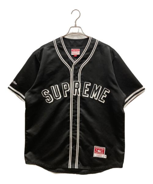 SUPREME（シュプリーム）SUPREME (シュプリーム) MITCHELL & NESS (ミッチェルアンドネス) Satin Baseball Jersey ブラック サイズ:Lの古着・服飾アイテム