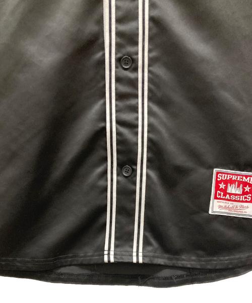 SUPREME（シュプリーム）SUPREME (シュプリーム) MITCHELL & NESS (ミッチェルアンドネス) Satin Baseball Jersey ブラック サイズ:Lの古着・服飾アイテム