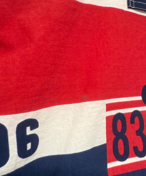 NAUTICA（ノーティカ）NAUTICA (ノーティカ) 90’ｓ総柄プリントナイロンジャケットジャケット レッド×ネイビー サイズ:XLの古着・服飾アイテム