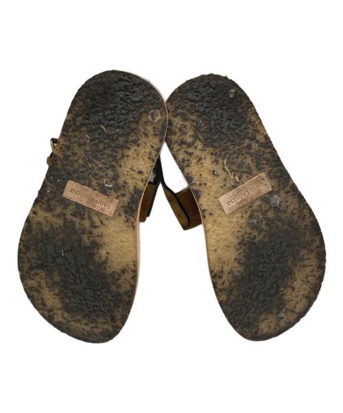 Saint Laurent Paris（サンローランパリ）Saint Laurent Paris (サンローランパリ) ムートンサンダル ブラウン サイズ:35の古着・服飾アイテム