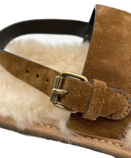 Saint Laurent Paris（サンローランパリ）Saint Laurent Paris (サンローランパリ) ムートンサンダル ブラウン サイズ:35の古着・服飾アイテム