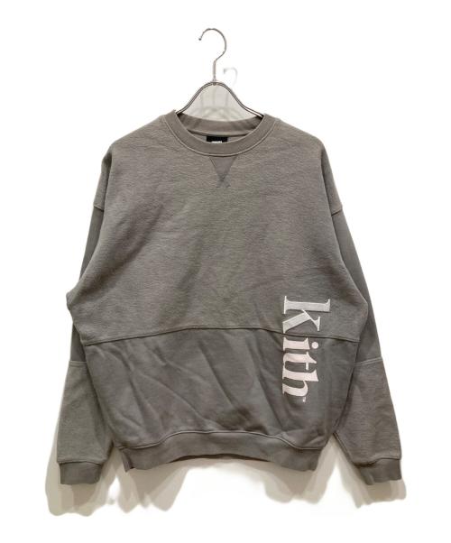 KITH（キス）KITH (キス) 切替クルーネックスウェット グレー サイズ:Sの古着・服飾アイテム