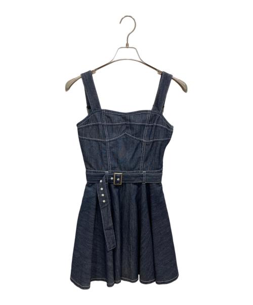 darich（ダーリッチ）Darich (ダーリッチ) ボリュームフレアデニムミニワンピース ネイビー サイズ:freeの古着・服飾アイテム