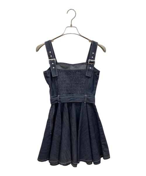 darich（ダーリッチ）Darich (ダーリッチ) ボリュームフレアデニムミニワンピース ネイビー サイズ:freeの古着・服飾アイテム