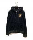 Hysteric Glamourヒステリックグラマー）の古着「パイルジップパーカー」｜ブラック