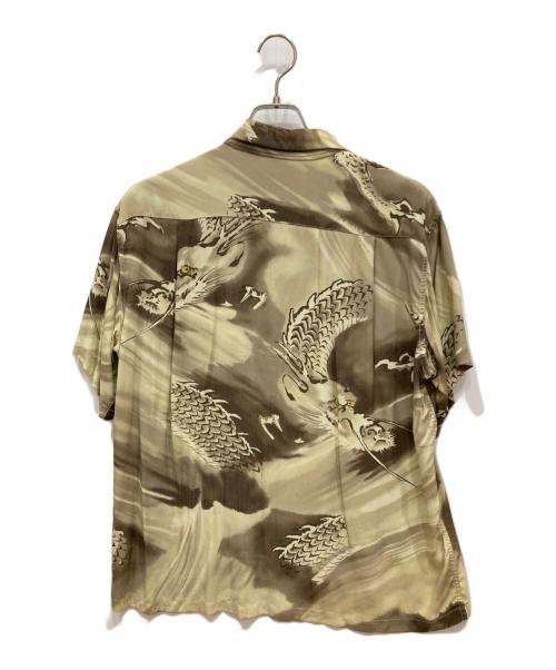 Sun Surf（サンサーフ）Sun Surf (サンサーフ) レーヨンアロハシャツ ベージュ×ブラウン サイズ:Sの古着・服飾アイテム