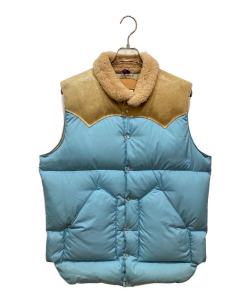 RockyMountainFeatherBed（ロッキーマウンテンフェザーベッド）RockyMountainFeatherBed (ロッキーマウンテンフェザーベッド) WAREHOUSE (ウエアハウス) CHRISTY VEST ブルー×ブラウン サイズ:42の古着・服飾アイテム
