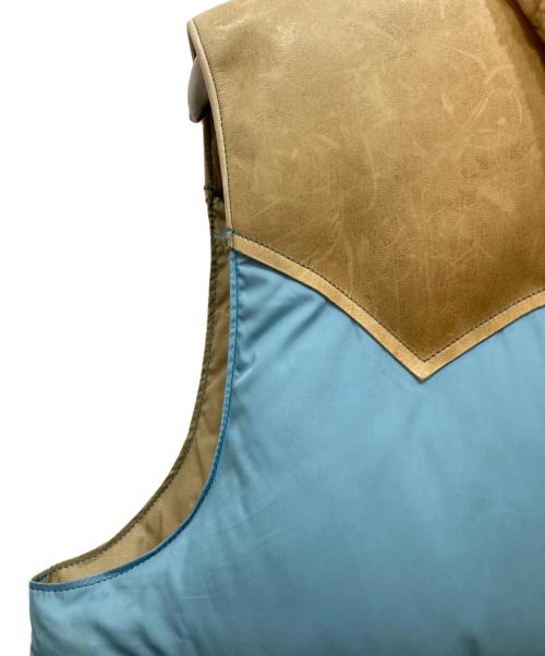 RockyMountainFeatherBed（ロッキーマウンテンフェザーベッド）RockyMountainFeatherBed (ロッキーマウンテンフェザーベッド) WAREHOUSE (ウエアハウス) CHRISTY VEST ブルー×ブラウン サイズ:42の古着・服飾アイテム