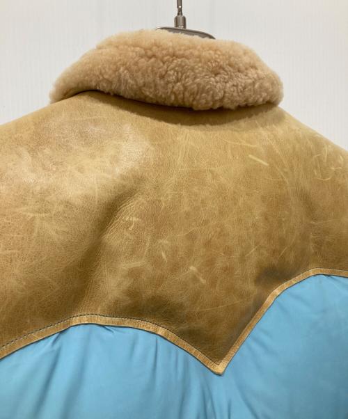 RockyMountainFeatherBed（ロッキーマウンテンフェザーベッド）RockyMountainFeatherBed (ロッキーマウンテンフェザーベッド) WAREHOUSE (ウエアハウス) CHRISTY VEST ブルー×ブラウン サイズ:42の古着・服飾アイテム