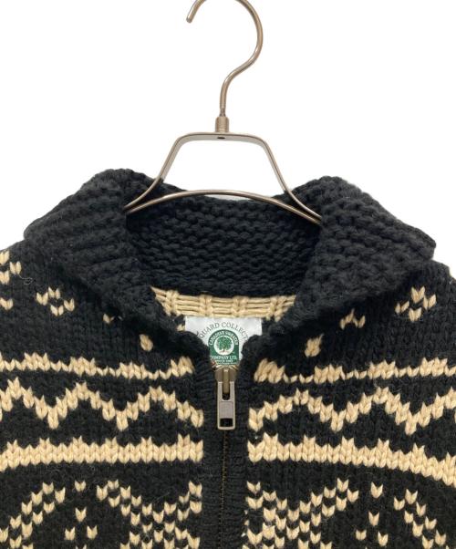 CANADIAN SWEATER（カナディアンセーター）CANADIAN SWEATER (カナディアンセーター) ノルティックニットジャケット ブラック×ホワイト サイズ:SIZE Mの古着・服飾アイテム