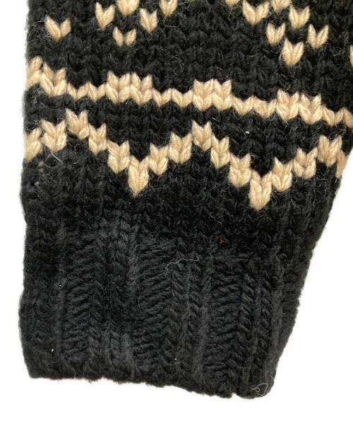 CANADIAN SWEATER（カナディアンセーター）CANADIAN SWEATER (カナディアンセーター) ノルティックニットジャケット ブラック×ホワイト サイズ:SIZE Mの古着・服飾アイテム