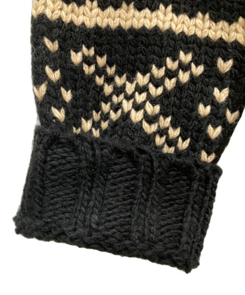 CANADIAN SWEATER（カナディアンセーター）CANADIAN SWEATER (カナディアンセーター) ノルティックニットジャケット ブラック×ホワイト サイズ:SIZE Mの古着・服飾アイテム