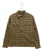 RRLダブルアールエル）の古着「オープンカラーチェックシャツ」｜ブラウン