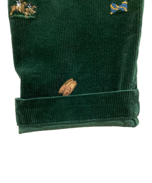 POLO RALPH LAUREN（ポロ・ラルフローレン）POLO RALPH LAUREN (ポロ・ラルフローレン) 刺繍コーデュロイパンツ グリーン サイズ:SIZE W32×L30の古着・服飾アイテム