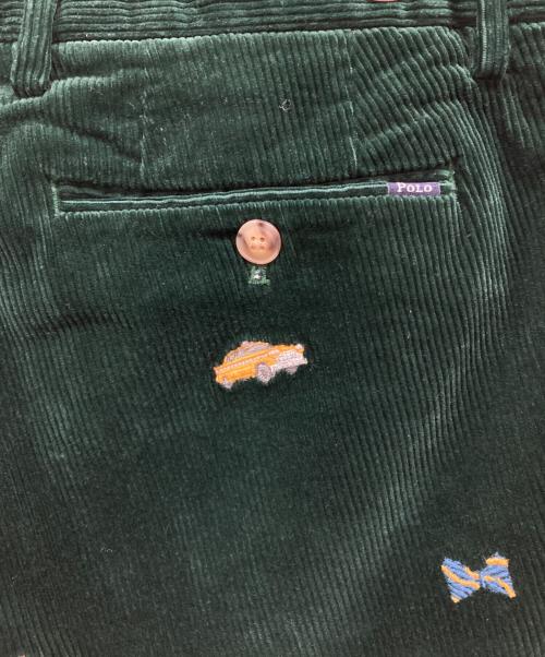POLO RALPH LAUREN（ポロ・ラルフローレン）POLO RALPH LAUREN (ポロ・ラルフローレン) 刺繍コーデュロイパンツ グリーン サイズ:SIZE W32×L30の古着・服飾アイテム