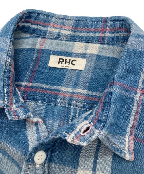 RHC Ron Herman（アールエイチシー ロンハーマン）RHC Ron Herman (アールエイチシー ロンハーマン) チェックシャツ ブルー サイズ:Sの古着・服飾アイテム