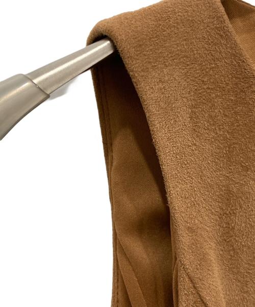 LAUREN RALPH LAUREN（ローレンラルフローレン）LAUREN RALPH LAUREN (ローレンラルフローレン) スウェード調ノースリーブワンピース ブラウン サイズ:SIZE 0 未使用品の古着・服飾アイテム