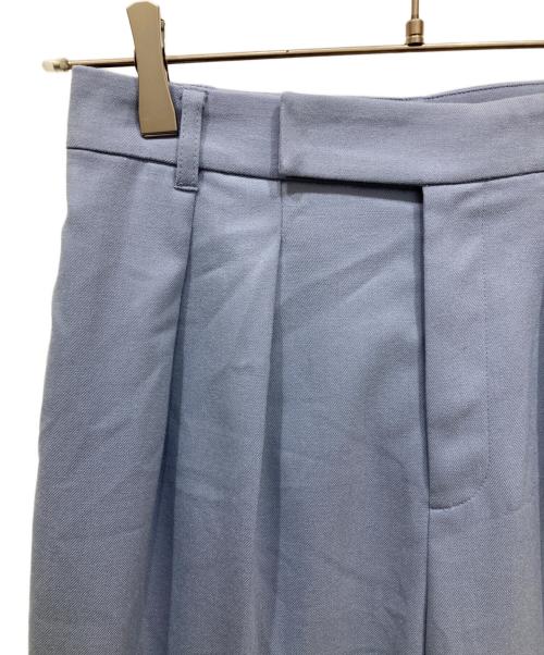 NOLLEY'S（ノーリーズ）NOLLEY'S (ノーリース) ストレッチツイルワイドパンツ ブルー サイズ:38の古着・服飾アイテム