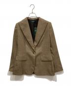 LAUREN RALPH LAURENローレンラルフローレン）の古着「千鳥テーラードジャケット」｜ブラウン