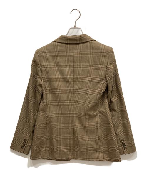 LAUREN RALPH LAUREN（ローレンラルフローレン）LAUREN RALPH LAUREN (ローレンラルフローレン) 千鳥テーラードジャケット ブラウン サイズ:2 未使用品の古着・服飾アイテム