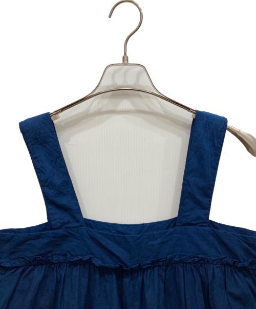 periapt（ペリアプトゥ）periapt (ペリアプトゥ) フリルピンタックオーバーオール ブルー サイズ:freeの古着・服飾アイテム