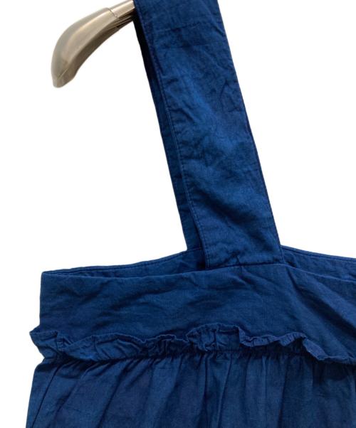 periapt（ペリアプトゥ）periapt (ペリアプトゥ) フリルピンタックオーバーオール ブルー サイズ:freeの古着・服飾アイテム