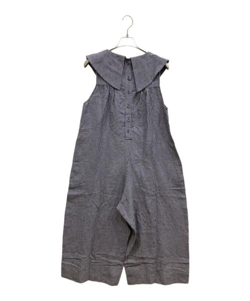 bulle de savon（ビュル デ サボン）bulle de savon (ビュル デ サボン) 60sフレンチリネン三角衿tsunagi ブルー サイズ:freeの古着・服飾アイテム