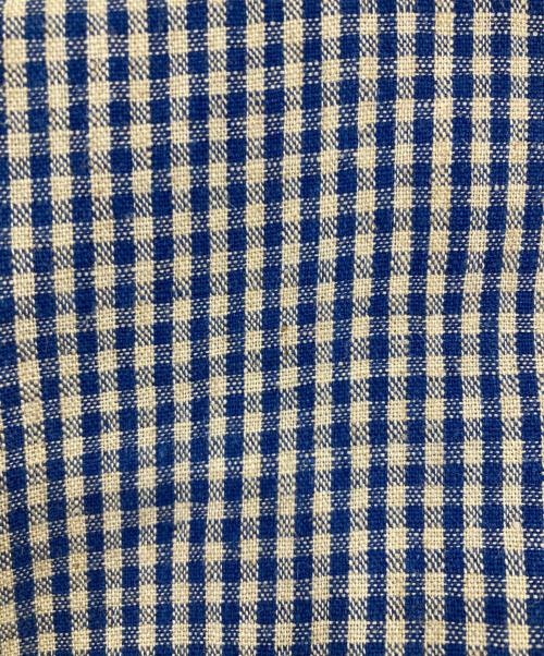 bulle de savon（ビュル デ サボン）bulle de savon (ビュル デ サボン) 60sフレンチリネン三角衿tsunagi ブルー サイズ:freeの古着・服飾アイテム