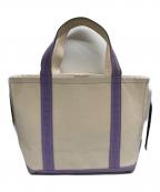L.L.Beanエルエルビーン）の古着「ボートアンドトートバッグ オープントップ ミディアム」｜ベージュ×パープル