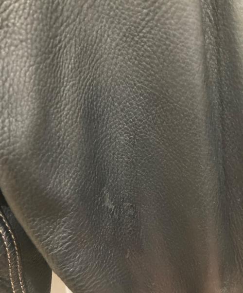 THE FLAT HEAD（ザ・フラットヘッド）THE FLAT HEAD (ザ・フラットヘッド) ディアスキンレザーシャツ ブラック サイズ:38の古着・服飾アイテム