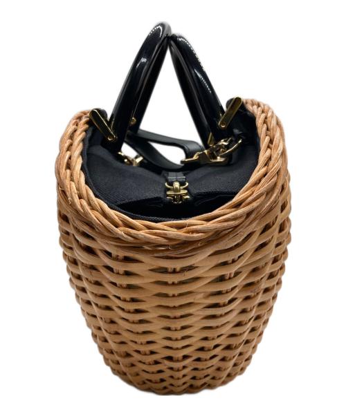 VIOLAd'ORO（ヴィオラドーロ）VIOLAd'ORO (ヴィオラドーロ) カゴバッグ ブラウン×ブラックの古着・服飾アイテム